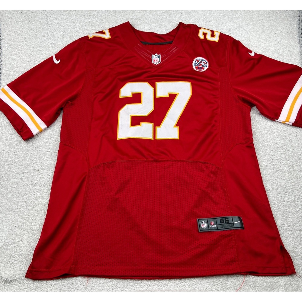 Nike Kansas City Chiefs Kareem Hunt 27 NFL Jersey On Field Red Mens 3XL 56‎